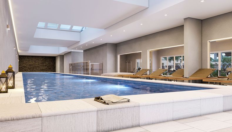 PISCINA COBERTA COM RAIA DE 25 M. Imagem preliminar sujeita a alteração.
